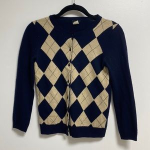 Jcrew argyle sweater cardigan